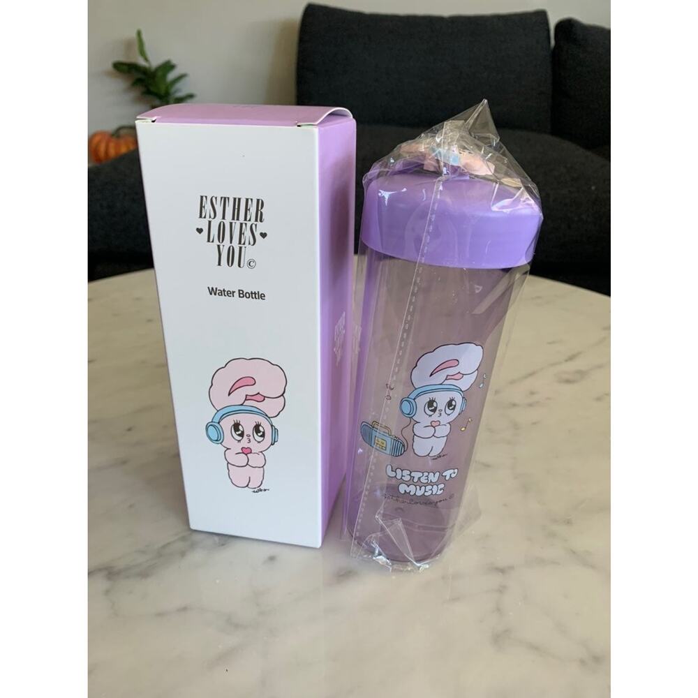 Esther Bunny Purple Water Bottle